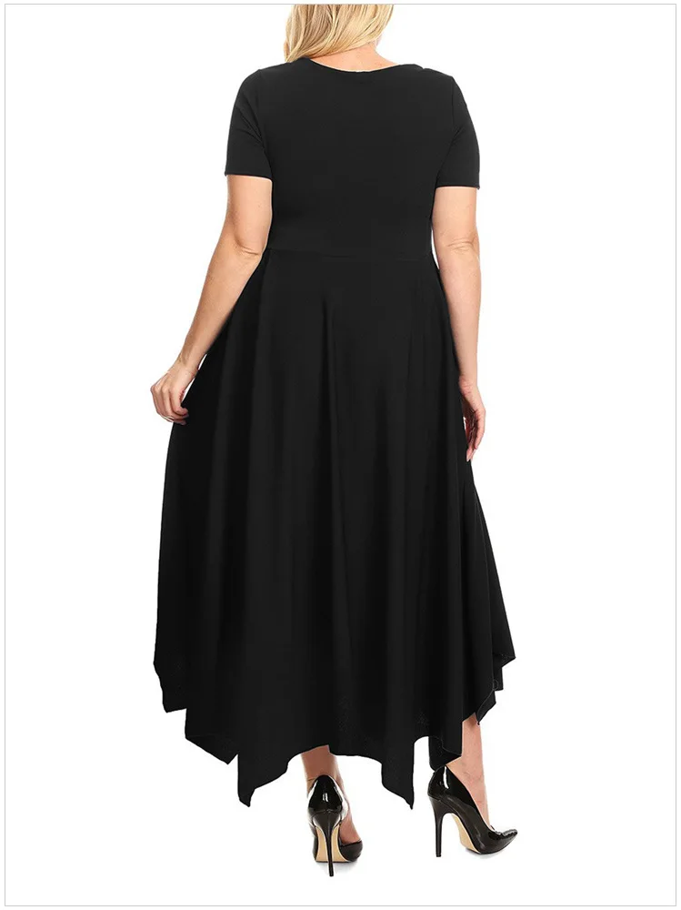 Женское платье макси больших размеров повседневное Плиссированное длинное