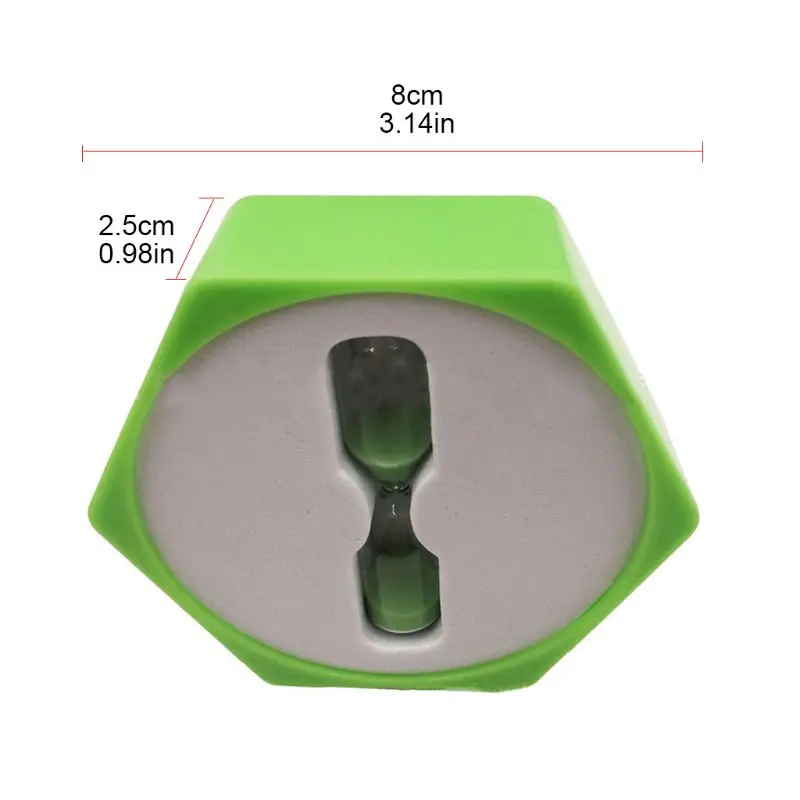 OOTDTY 2Pcs 3 Minutes Sandglass Hexagon Hourglass Timer Clock for Home Office Decoration Kitchen Games Classroom Kids Gift | Инструменты