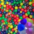 500 шт Разноцветные жемчужные мягкие кристаллы почвы гидрогелевые водные шарики растут грязь Волшебные желейные шарики свадебный орнамент растение культивация