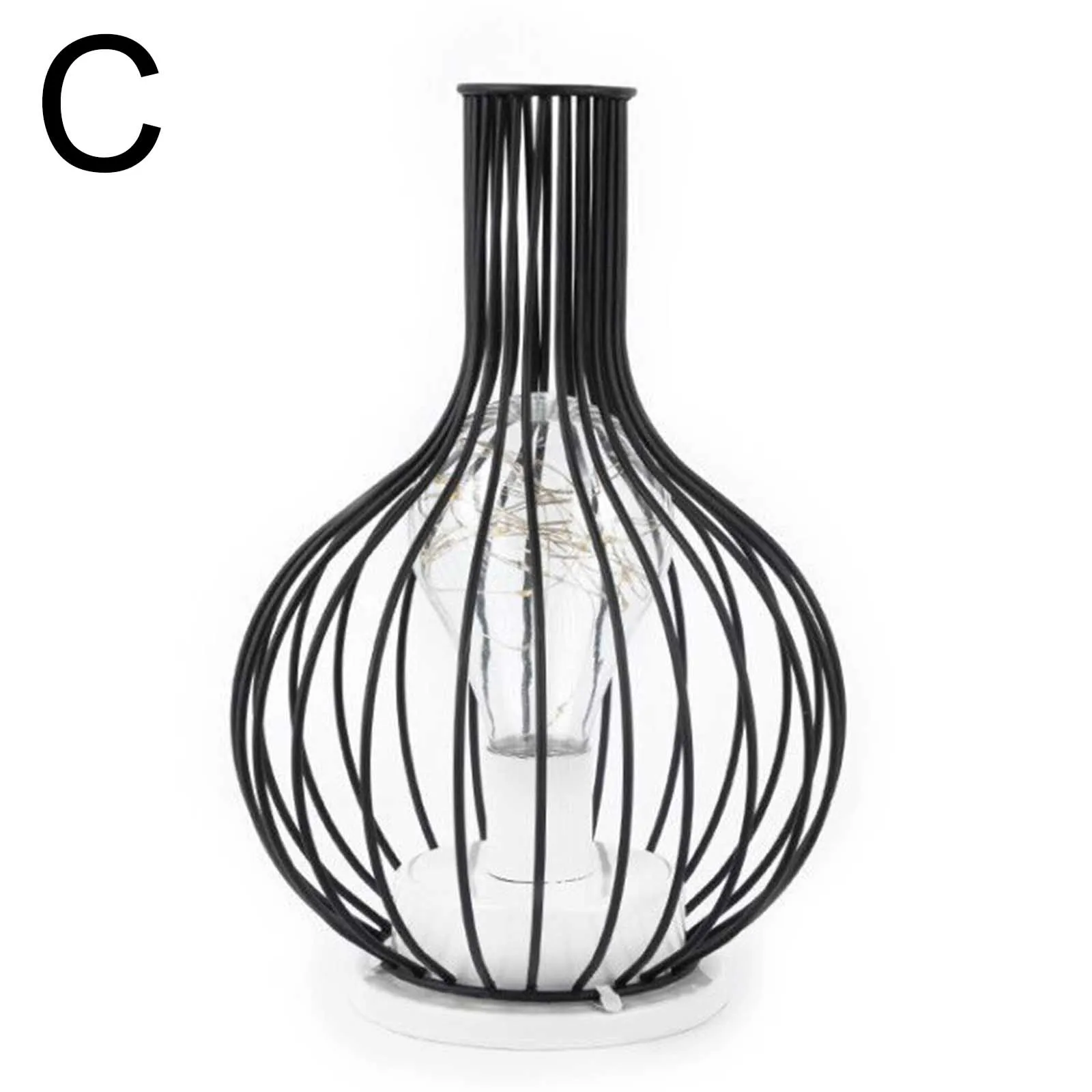 

Retro Table Lamp Geometric Copper Wire Lamp Iron Art Industrial LED Lights Bulbs Bedside Desk Light K888