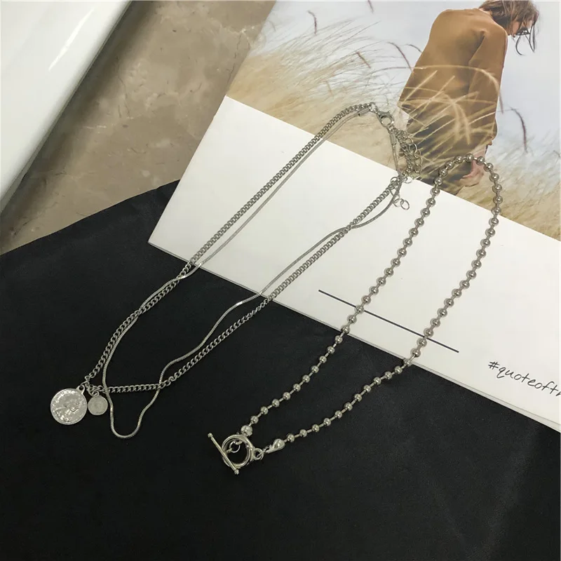 Модные Многослойные Чокеры-цепочки серебряного цвета геометрический Аватар