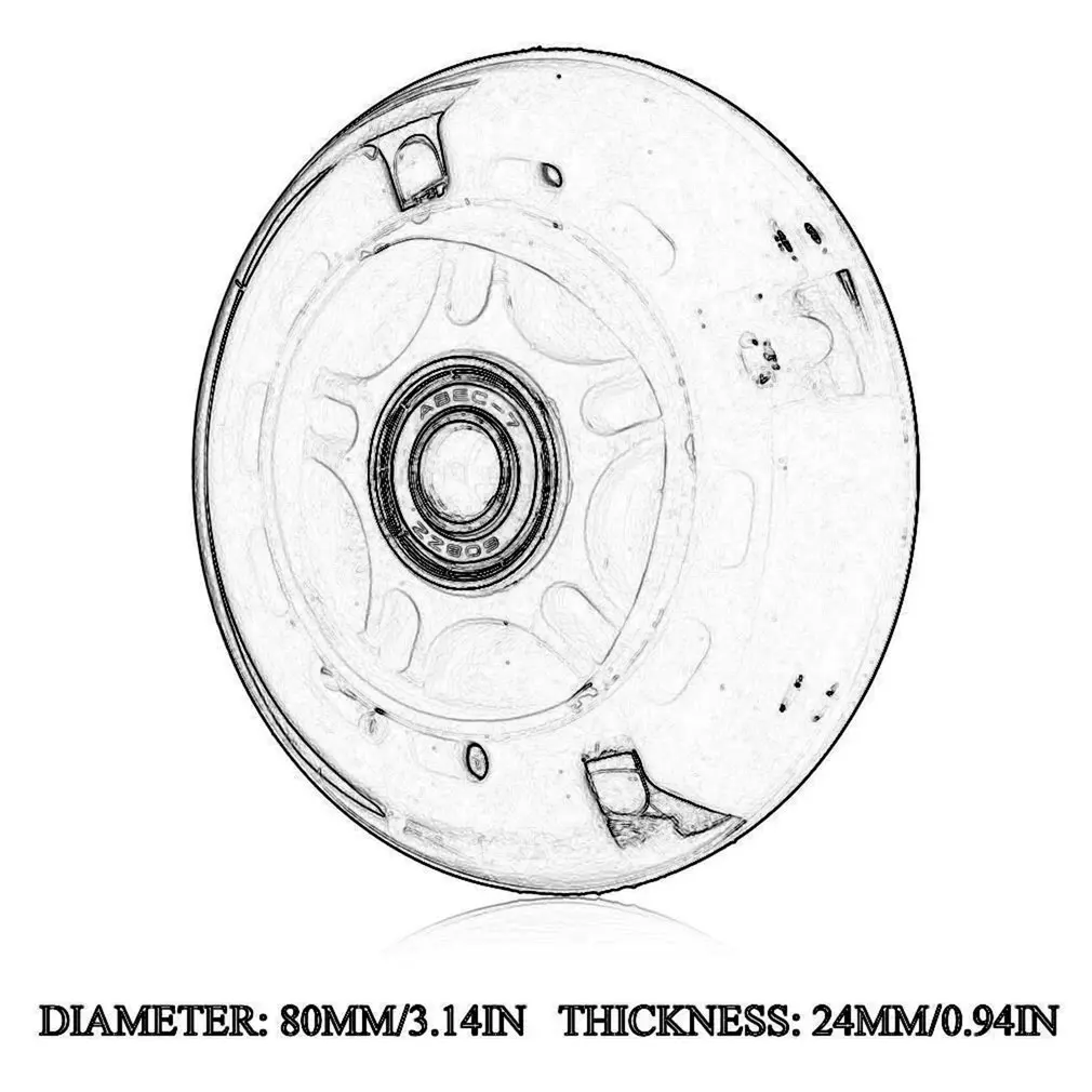 80 мм 120 дюйма светодиодсветодиодный вспышка колесо для скутера подшипники мини