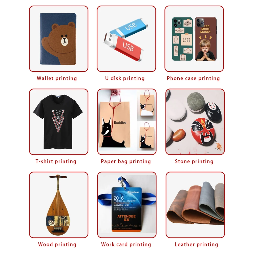 Adopt Epson DX5 print head acrylic PVC card glass mobile phone shell flat UV printer A3 large printing platform