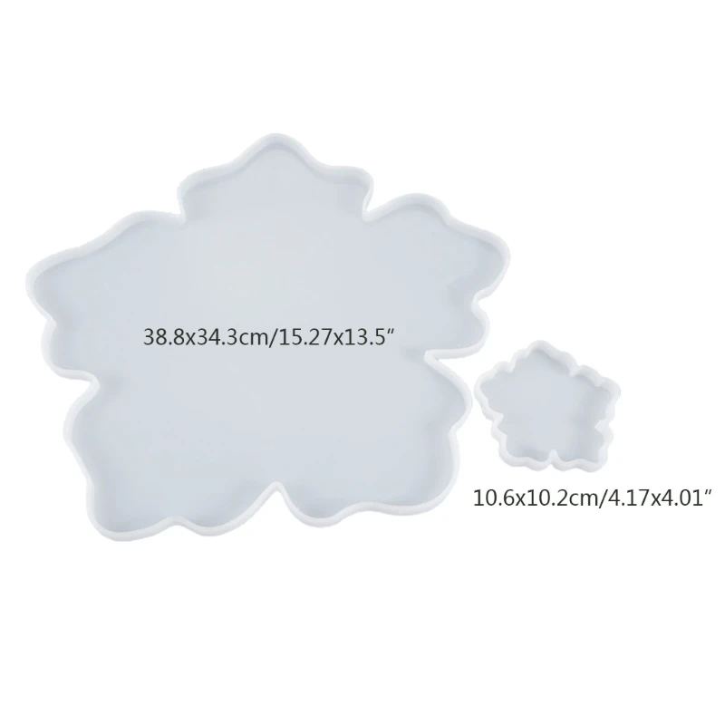 

2Pcs/Set Crystal Epoxy Resin Mold Flower Shape Coaster Pad Casting Silicone Mould DIY Crafts Decorations Making Tools