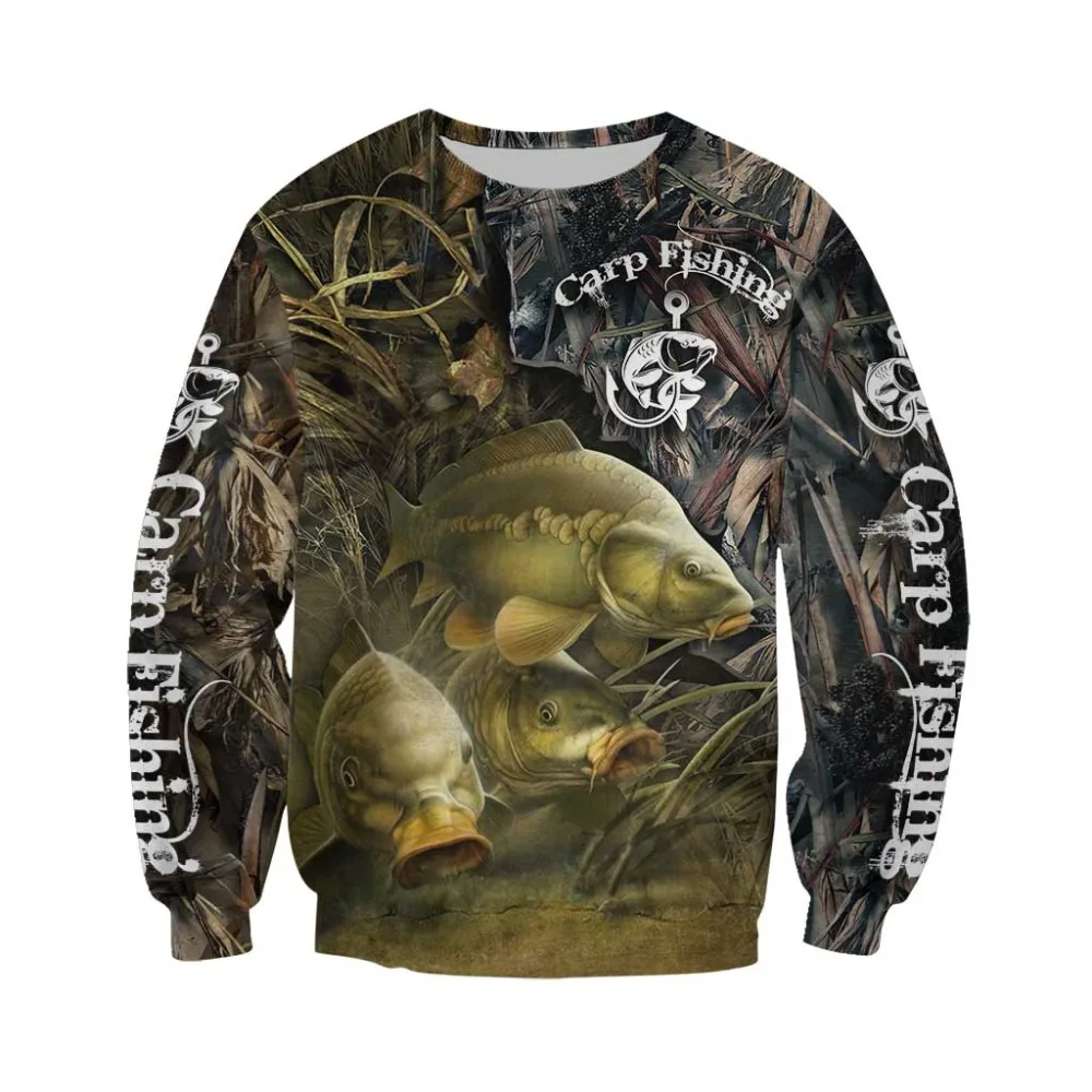

New carp Hoodie print Harajuku Sweatshirt Unisex casual Pullover