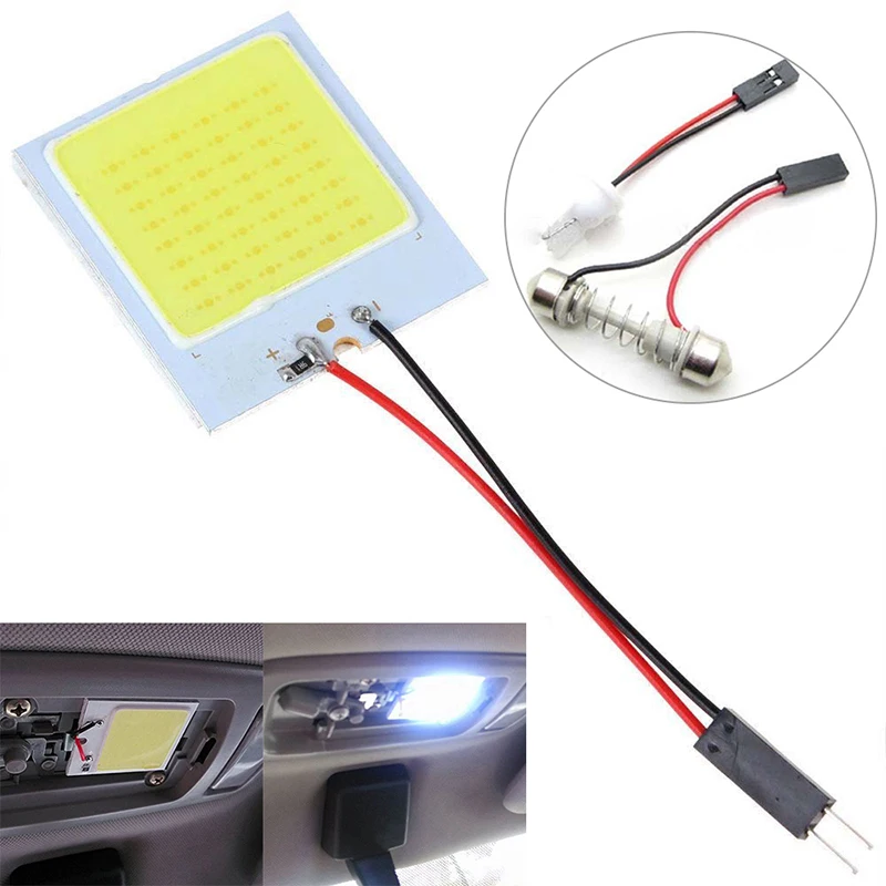 

PromotionDome Festoon Vehicle Panel Lamp 1pcs White T10 W5w Cob 24SMD 36SMD 48SMD Car Led Auto Interior Reading Lamp Bulb Light