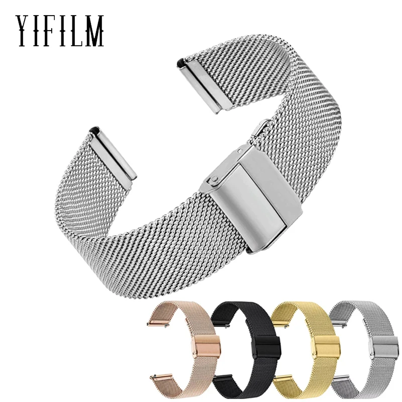 

Stainless Steel Strap For Samsung Galaxy Watch 3 4 Active 2 Classic 46/41/40mm 44mm 42mm Gear Sport S2 Milanese Metal Wristband