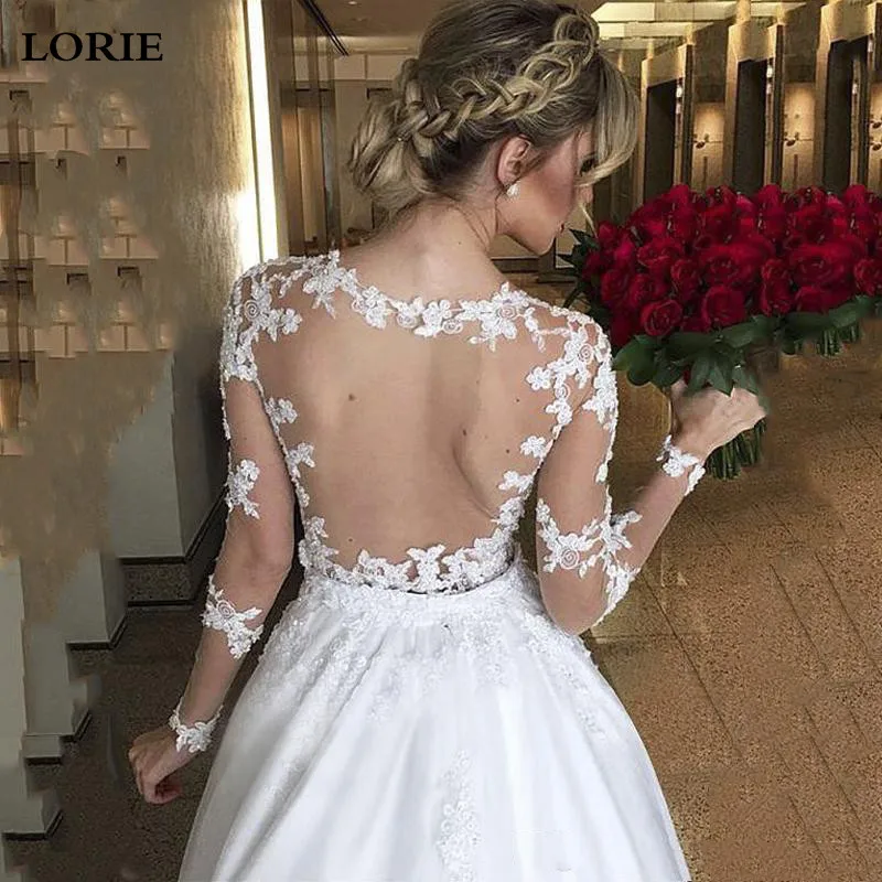 Свадебные платья принцессы LORIE искусственное кружевное свадебное платье