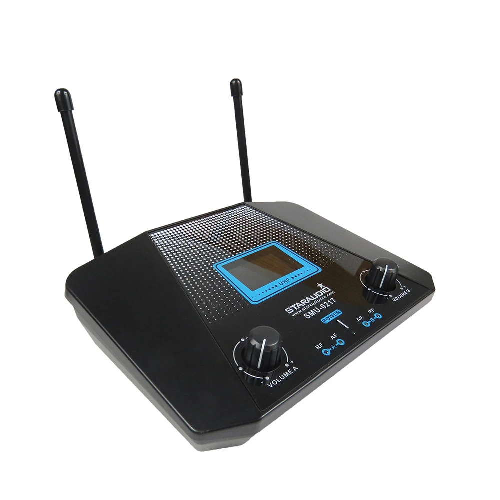 STARAUDIO 2 канала UHF Ручной беспроводной микрофон системы 2CH сценический церковный клуб KTV домашние вечерние микрофон караоке SMU-0217A