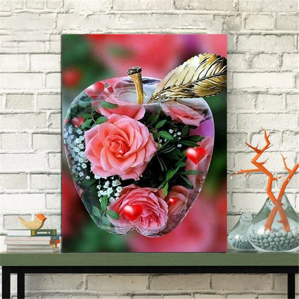 5D DIY алмазная живопись живописная полная квадратная Алмазная вышивка цветок