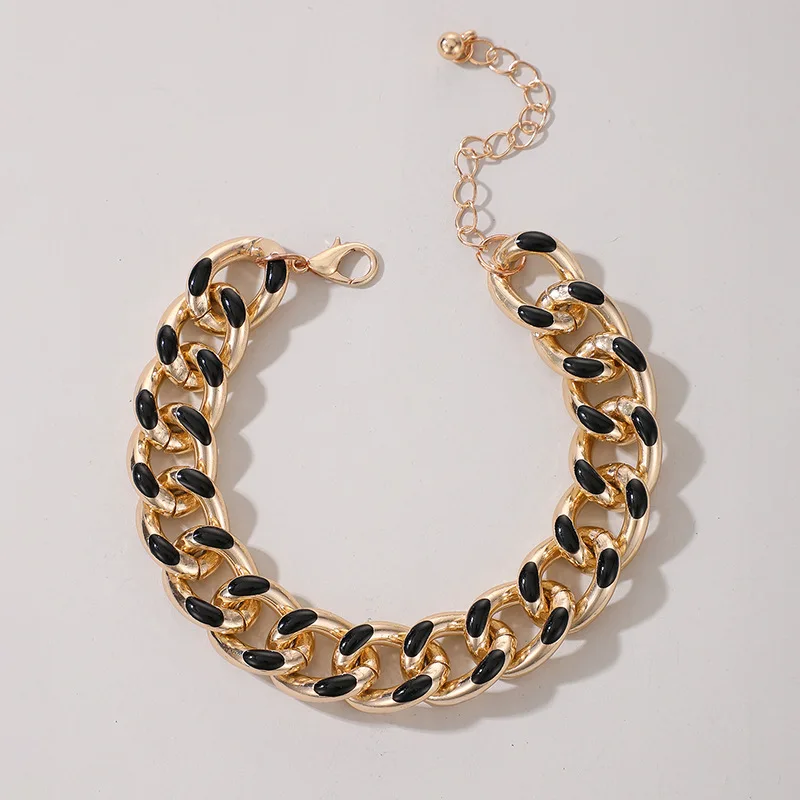 

2021 Classic Metal Women's Thick Chain Bracelet Fashion Exaggerated Girl Bracelet Jewelry Accessories Birthday Gift