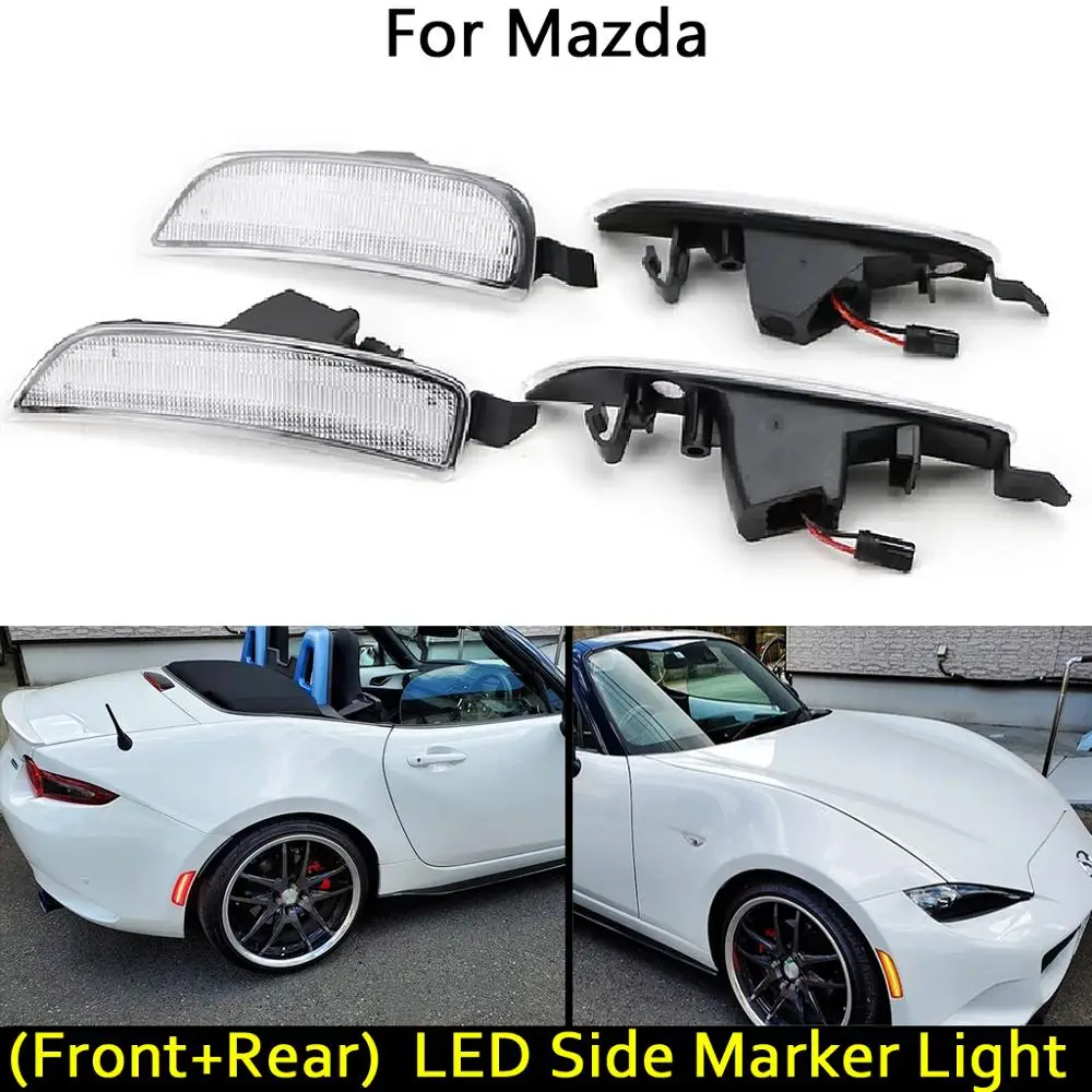 Для Mazda Mx5 Miata 2016 2017 2018 2019 2020 дымчатый или прозрачный объектив автомобиля передний