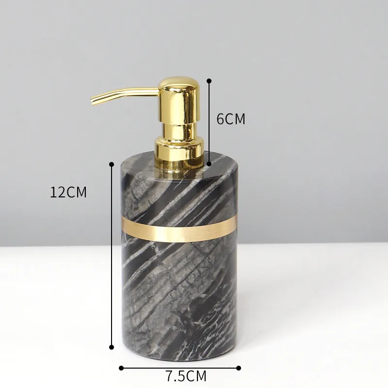 Мраморный комплект для ванной диспенсер мыла с насосом пара чашек коробка