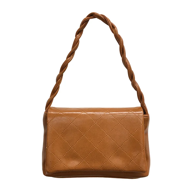 

2021 New Women's Single Shoulder Handbag Under Armpit Fashion Trend Temperament Small Square Bag Handbag Urban Simplicity