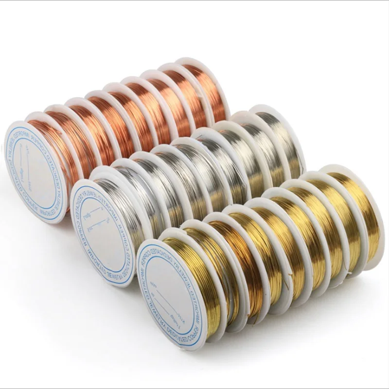 10 м/15 м/30 м/40 м длина медная проволока Бисероплетение струна Ювелирная покрытая