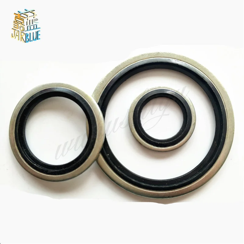 

G1/8 G1/4 G3/8 G1/2 G3/4 Bonded Washer Metal Rubber Oil Drain Plug Gasket Fit M6/M8/M10/M12/M14/M16 Combined Washer Sealing Ring