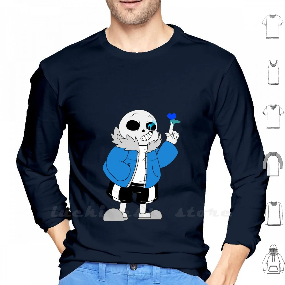 Толстовка Undertale Sans с длинным рукавом игровые персонажи Fanart |
