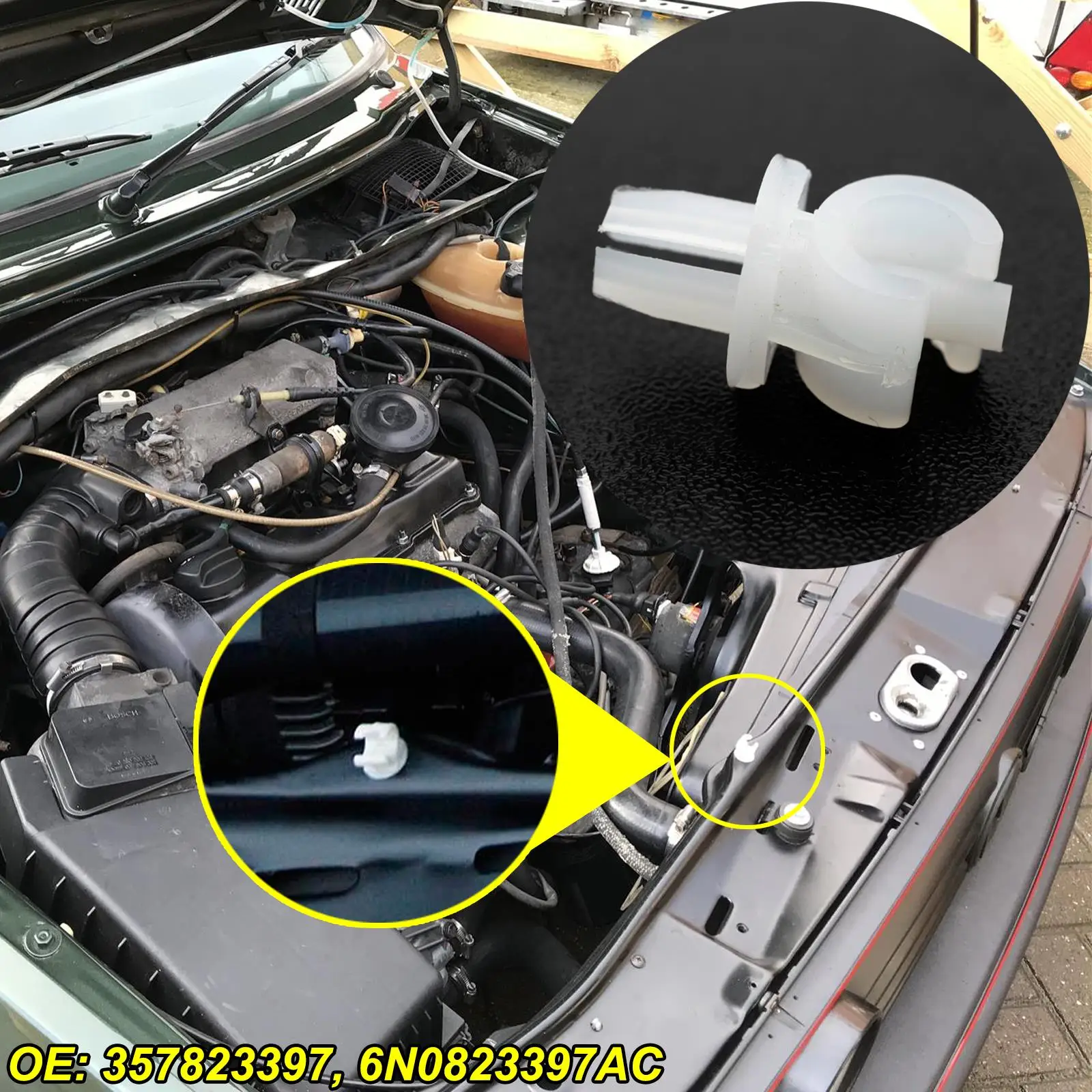 10x для VW Golf Jetta Passat транспортер Поло Жук капот Опора стержень зажим 357823397