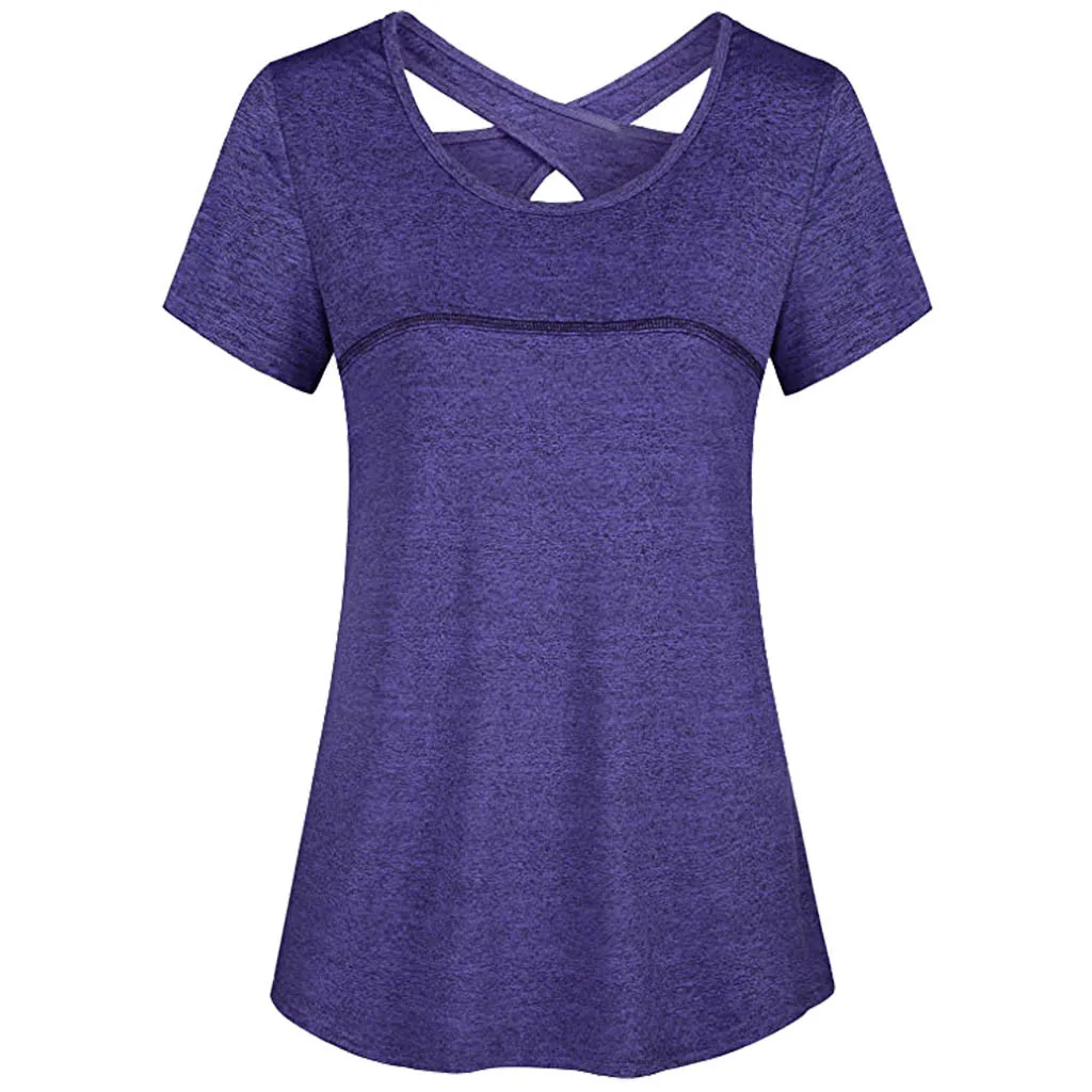 Новинка 2020 однотонная Туника JAYCOSIN с коротким рукавом и круглым вырезом|Футболки|