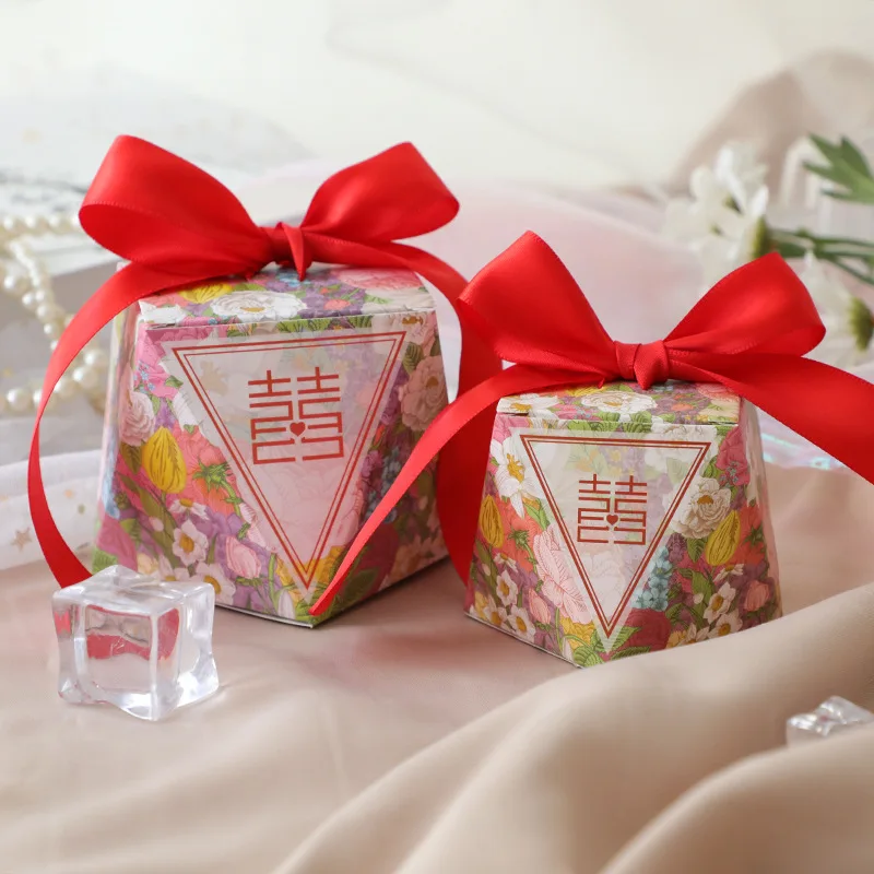 

50Pcs/100Pcs Mini Gift Box Bag Wedding Engagement Baby Shower Birthday Party Supplies Paper Candy Box Pink