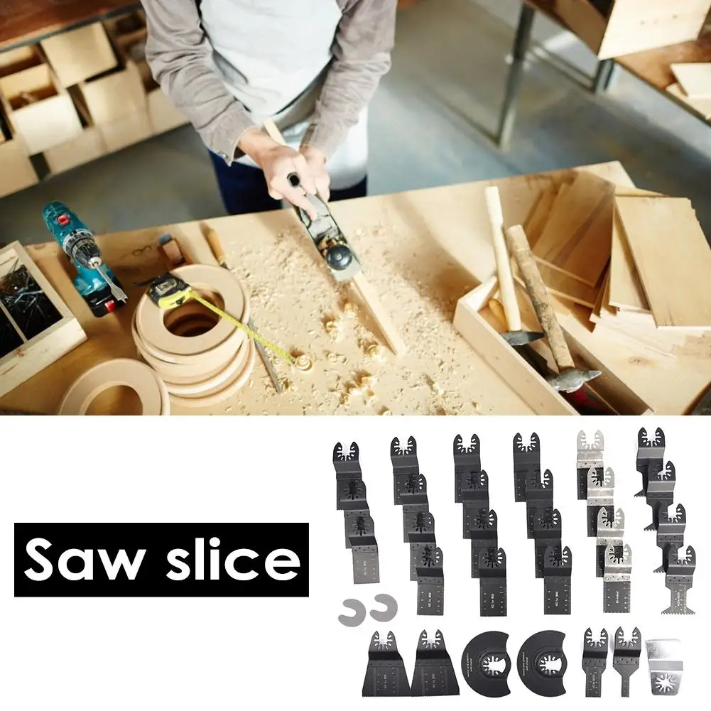 

31PCS MultiFunctional Saw Blade Accessories Oscillating MultiTool Saw Blades Oscillating Saw Blades Kit For Wood Metal Plastic
