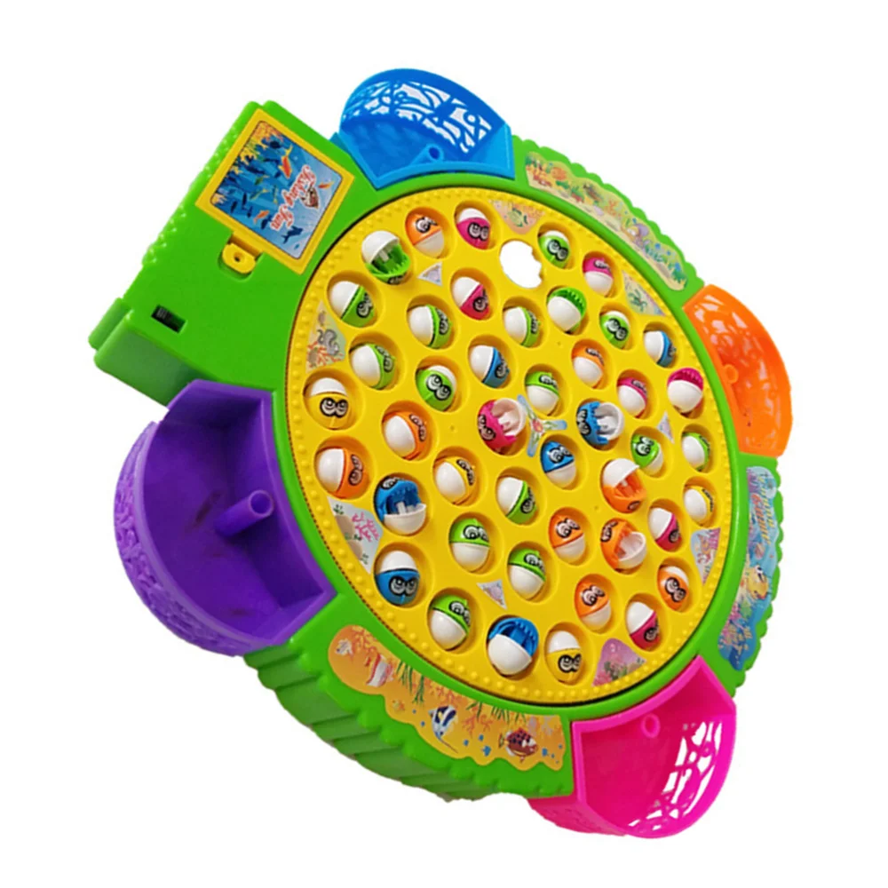 

1 Set Large 45pcs Fish Baby Fishing Game Children Fishing Games Educational Toys for Kids (Without Battery)