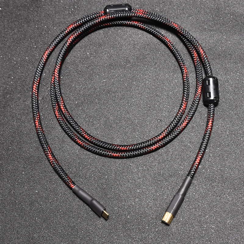 Hifi USB кабель Type C в B для передачи данных и аудио позолоченный DAC мобильный телефон