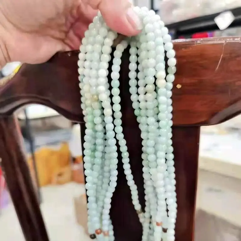 

Blue Ball Jade Girl Big Gem Jewelry Tennis Choker Green Natural Beads Emerald Bead Necklace