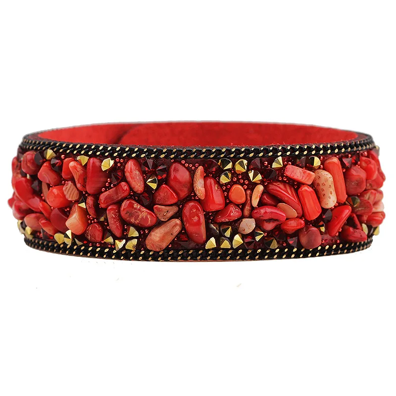 

Korea velvet microfiber boutique bracelet Crystal gravel multicolor bracelet Paris fashion model bracelet bracelet