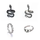 Кольцо в форме змеи кобры в стиле ретро панк Топ большое спиртовое кольцо Открытое кольцо винтажное регулируемое кольцо женские ювелирные изделия оптовая продажа