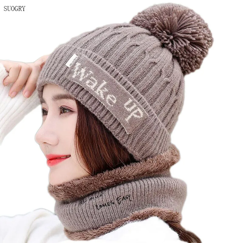 Брендовые зимние вязаные шапки Женская Толстая теплая шапка куполообразная