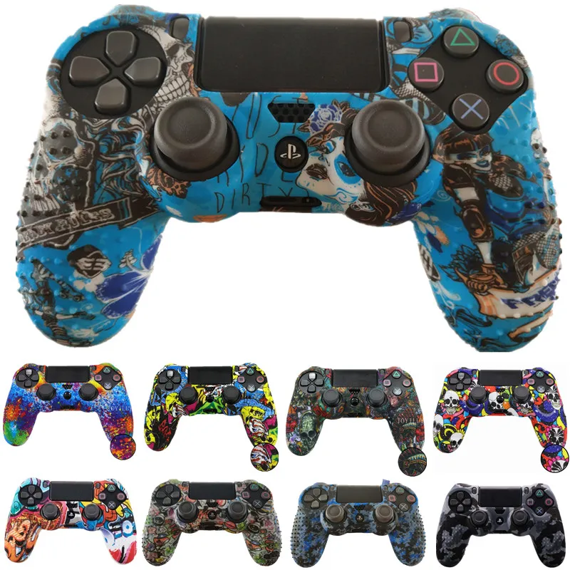 Anti-slip Silicone Case Protective Skin Cover for Sony Play Station Dualshock 4 PS4 Pro Slim Controller wireless Game accessory