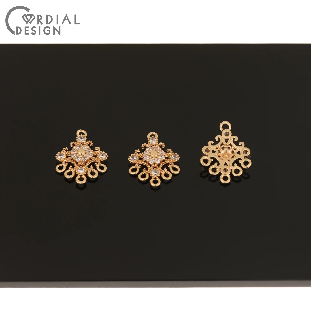 

Cordial Design 50Pcs 14*19MM Jewelry Accessories/CZ Charms/Connectors/DIY Making/Pendant/Hand Made/Jewelry Findings & Components