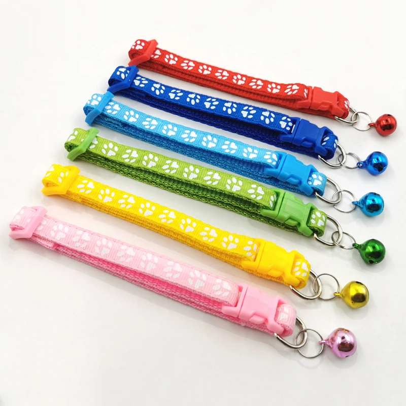 

Colorful Pet Collar Supplies Cat Dog Collar With Bell Adjustable Buckle Collar Cat Pet Supplies Cat Accessories Collar Small Dog