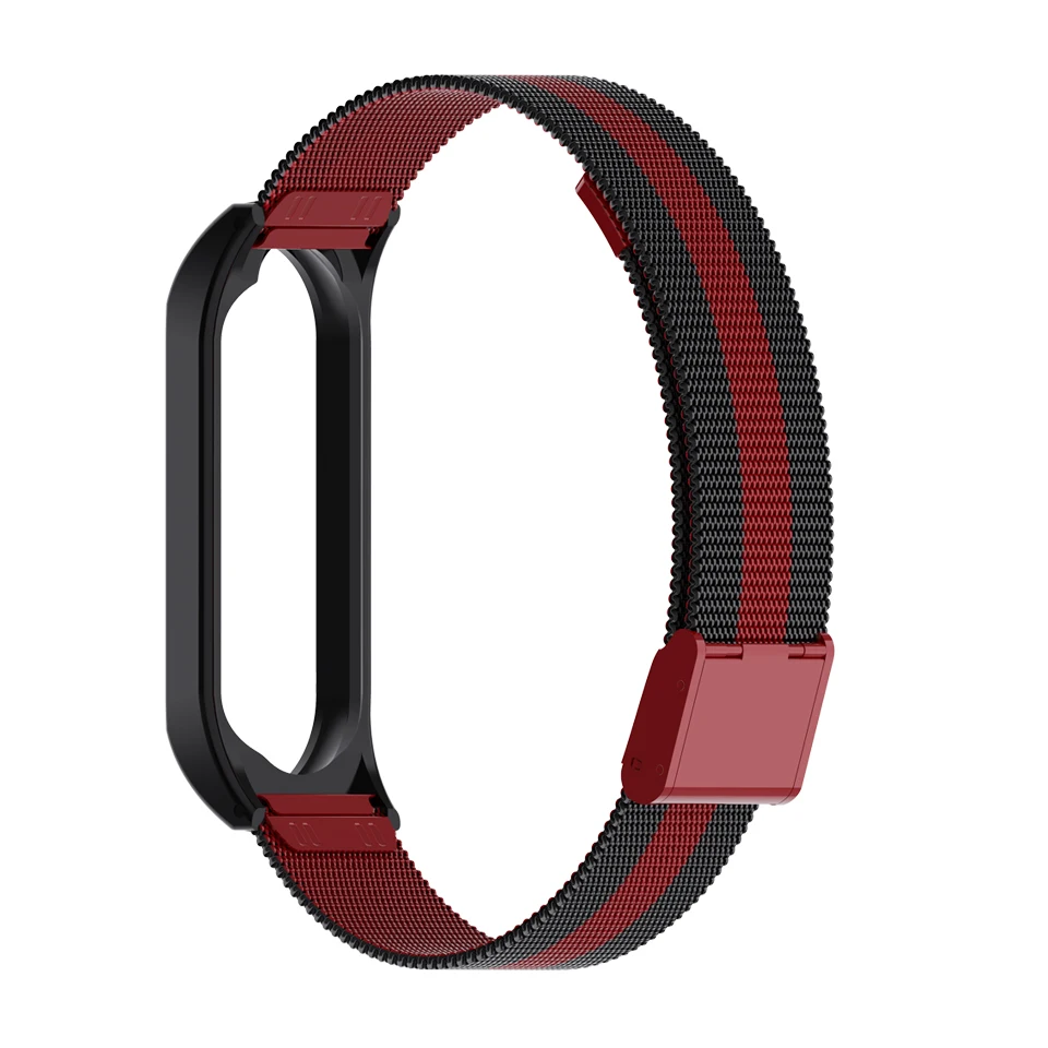 Пряжка металлический ремешок браслет для Xiaomi mi 4/3 ремешок для mi Band 4/3 ремешок из нержавеющей стали mi Band 4/3 наручный ремень