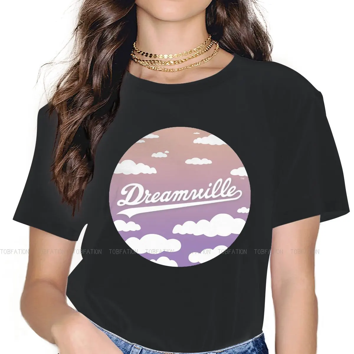 

Женские футболки из 100% хлопка с принтом Dreamville, хипстерская одежда