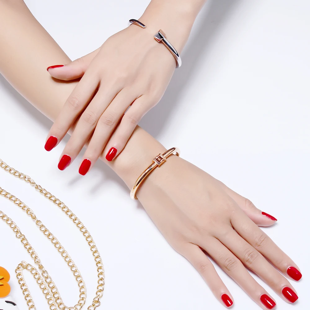 2 шт./лот высокое качество 316L нержавеющая сталь Розовое золото и белый цвет