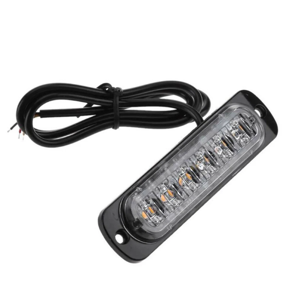 

Parts Car LED Lights Waterproof 10pcs SUV Lamp 6-LED Warning Flash Strobe