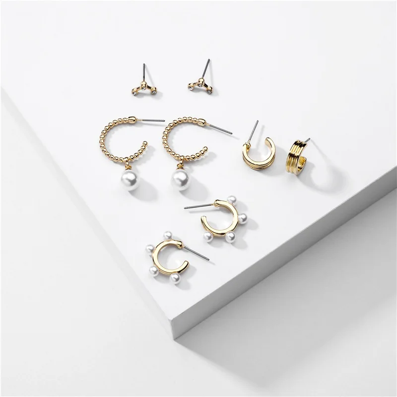 Богемный винтажный Комплект сережек для женщин и девочек с пресноводным