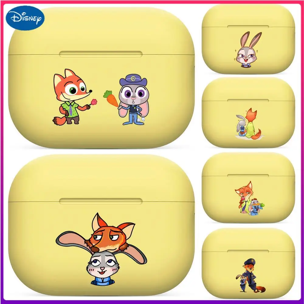 

Disney Zootopia Silicone Case For AirPods Pro 3 2 1 Case Cover Coque Wireless Bluetooth Headphones Cover On AirPods Pro Funda co