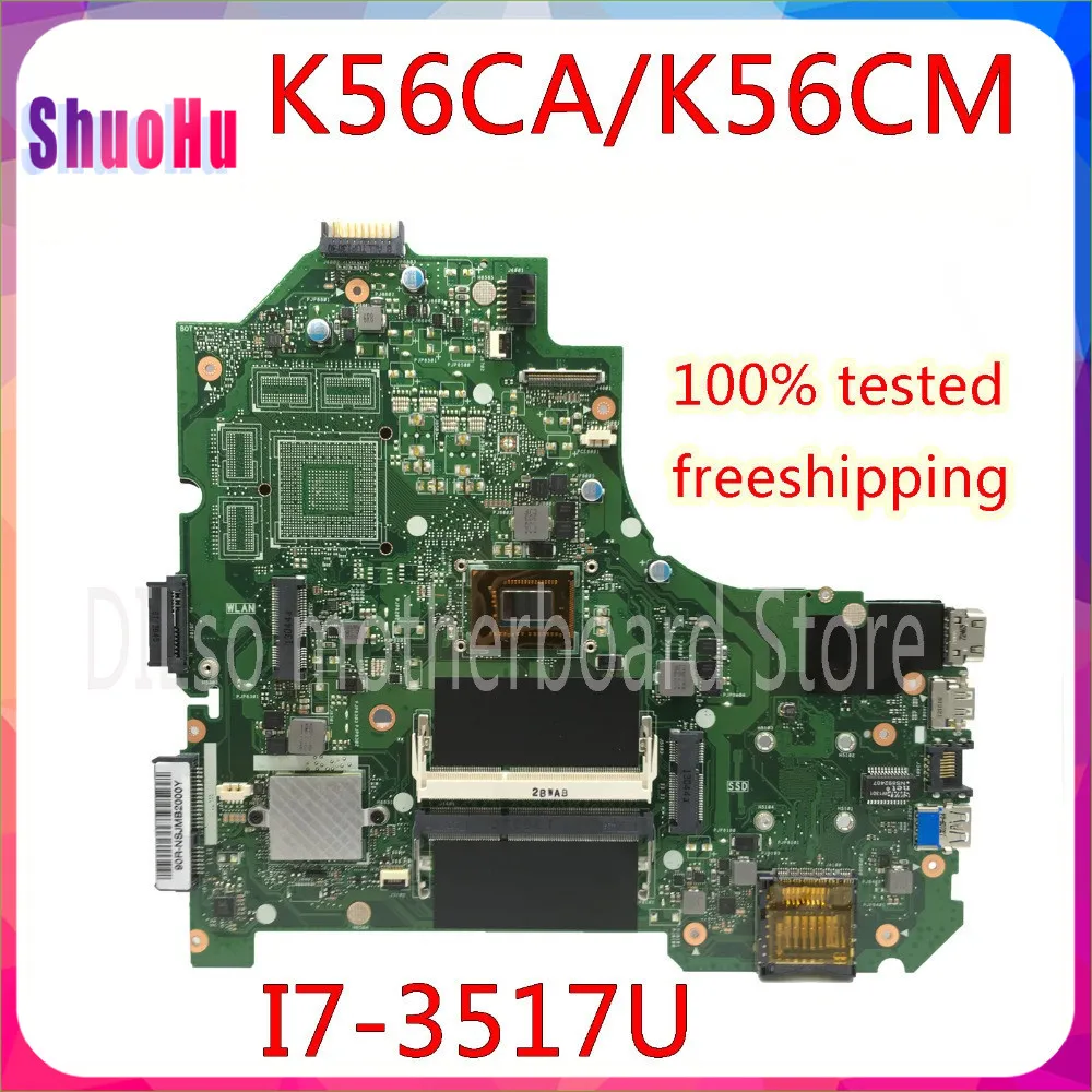 

K56CM Motherboard For ASUS K56CB S550CM S550CB S56C K56C K56CA Laptop Motherboard I7-3517U Motherboard Test 100% Working