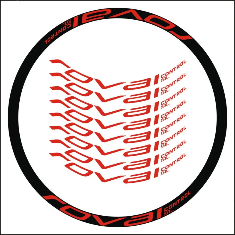 

8pics/set Bicycle Mountain Bike Roval Control SL Width Rim Wheel Set BIKE MTB BDC BICICLETTA Rim Decoration Decals Vinyl