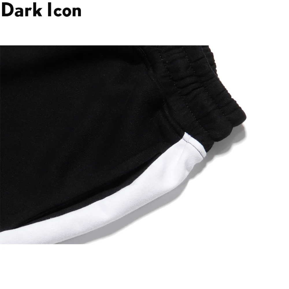 

Dark Icon Side Stripe Patchwork Simple Style Men's Shorts Summer High Street Shorts for Men Black Grey