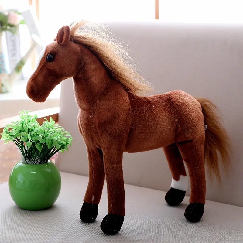 horse B 120 см полный размер варианты Аутентичные Моделирование Тигр плюшевые гигантский Тигр король джунглей плюшевые игрушки кукла рождественские подарки для детей - Цвет: horse B