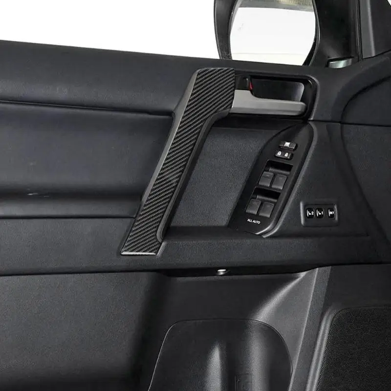 

Carbon Fiber Interior Door Pull Handle Trim for Toyota Land Cruiser Prado 10-18 UV Proof and High Temperature Resistant