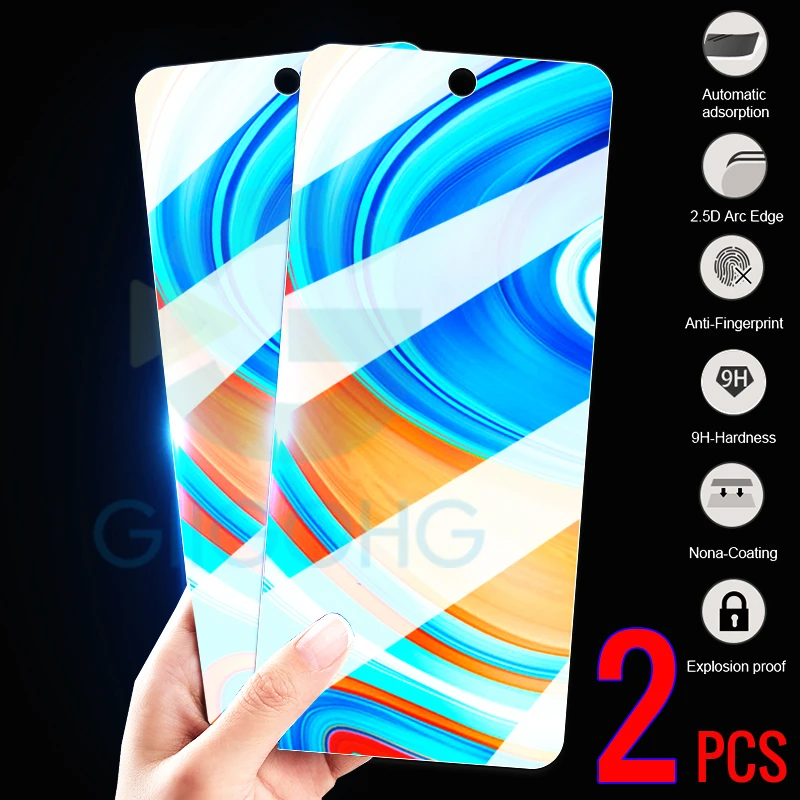 Защитное стекло для экрана XiaoMi RedMi Note 9S 9 Pro Max 8 8T HD полное закаленное 7 7A 8A Global 9H 2 шт.