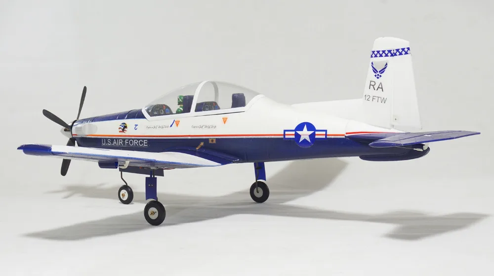 RC самолет электрический T-6 T6 PNP версия модернизирована для 4S мощности