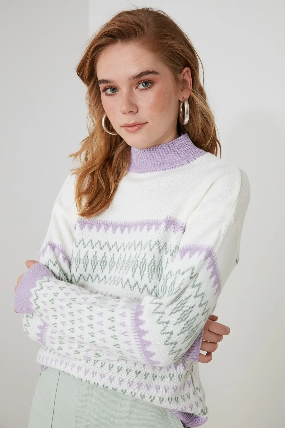 

Trendyol Jacquard Knitwear Sweater TWOAW21KZ2698