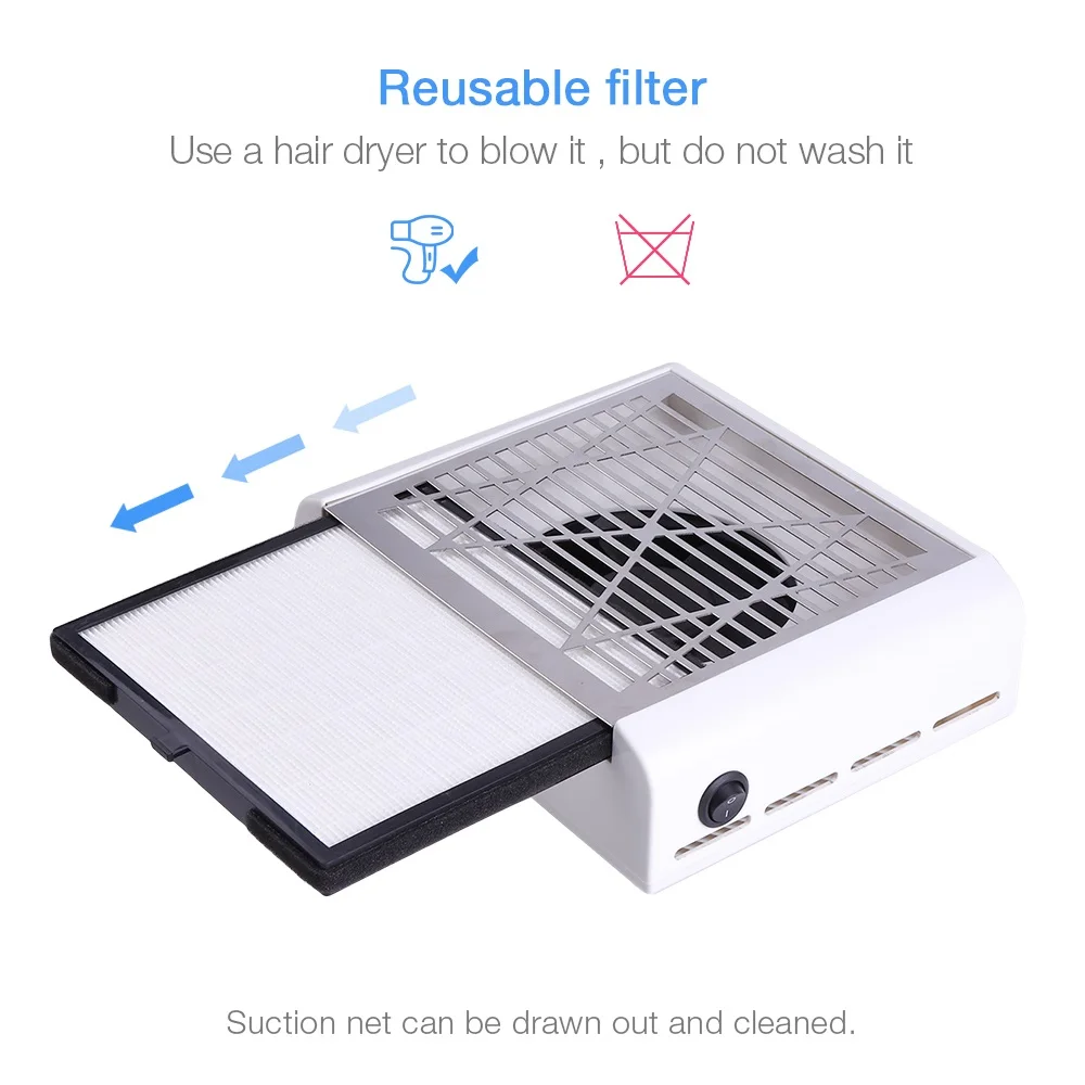 40 Вт пылеуловитель для ногтей мощный вентилятор всасывающая машина гель