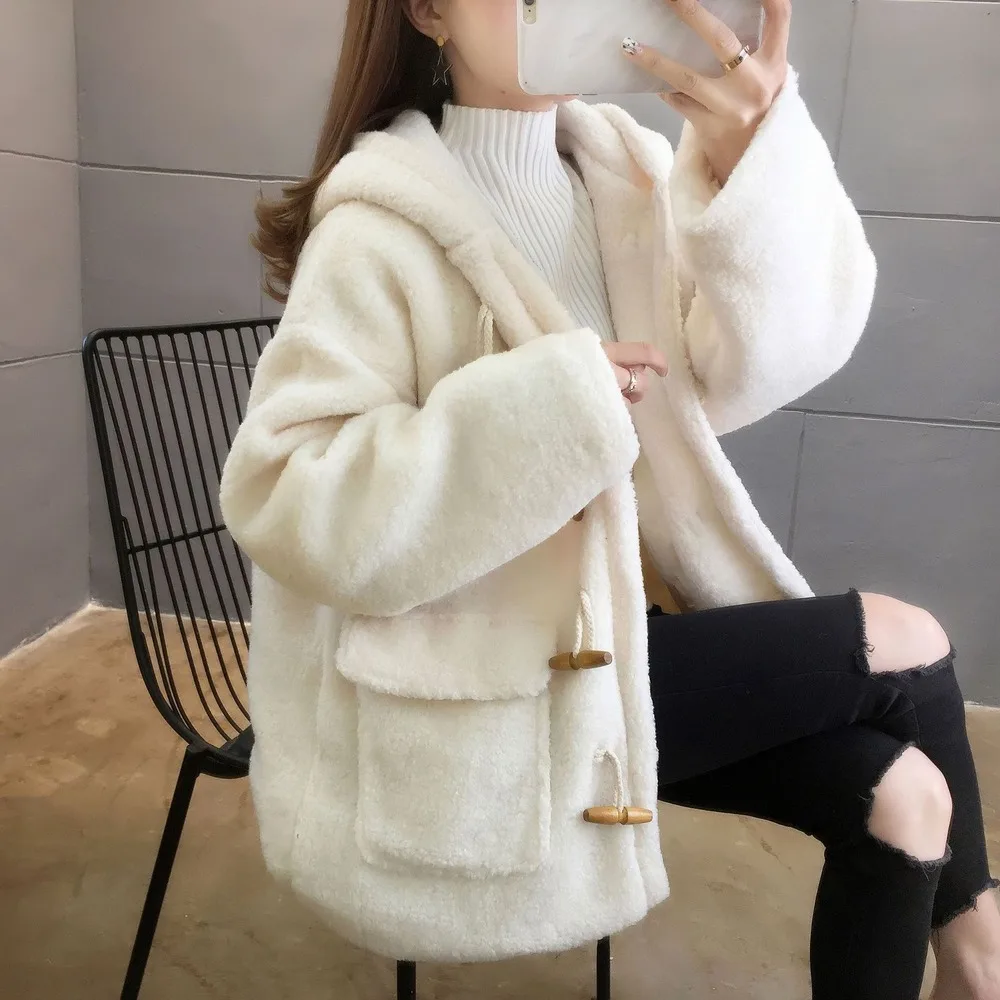 

Winter Women for High Quality Faux Fur Coat Luxury Fur Coat Loose Lapel OverCoat Thick Warm Plus Size Female Plush Jacket Cloth